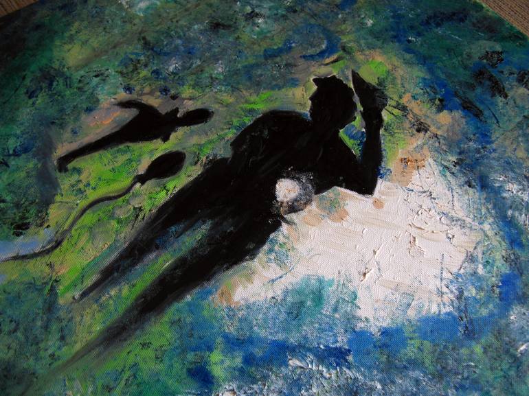 Original Expressionism Religion Painting by Oksana Budnichenko