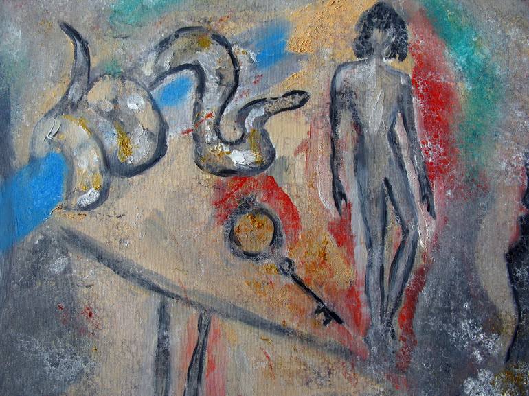 Original Expressionism Religion Painting by Oksana Budnichenko