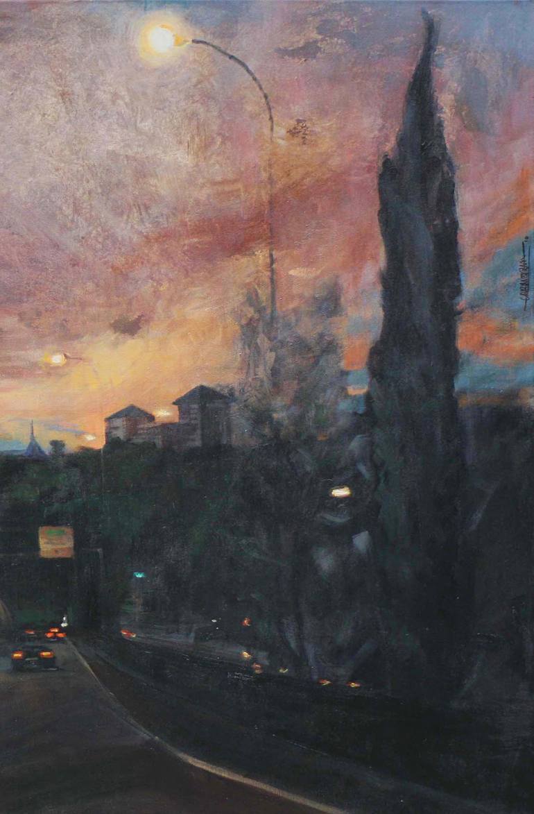 Original Impressionism Landscape Painting by CARMEN MERINO 