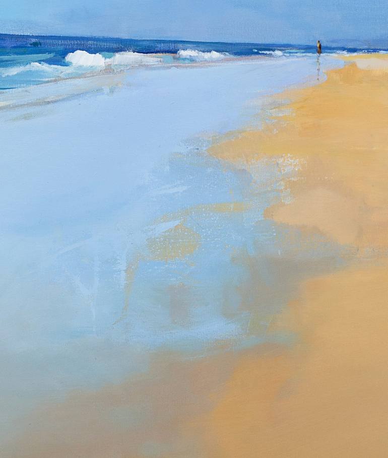Original Figurative Beach Painting by CARMEN MERINO 