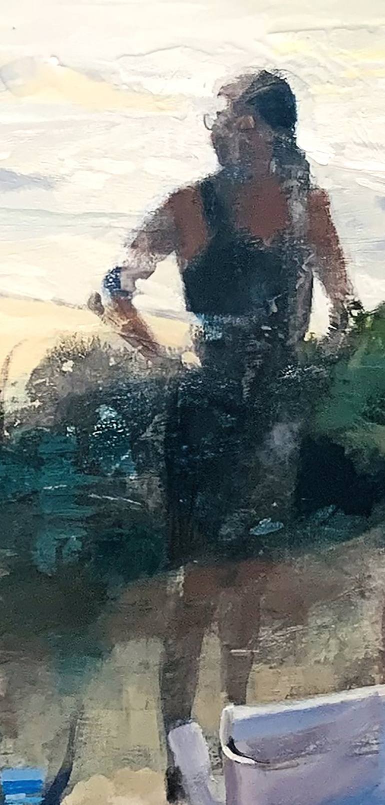 Original Figurative Seascape Painting by CARMEN MERINO 