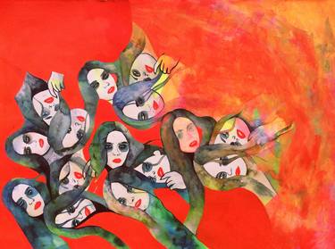 Print of Conceptual Women Paintings by Amy Fuks