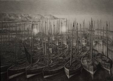 Print of Realism Seascape Drawings by Harm Rutten