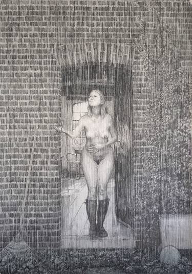 Original Realism Nude Drawings by Harm Rutten