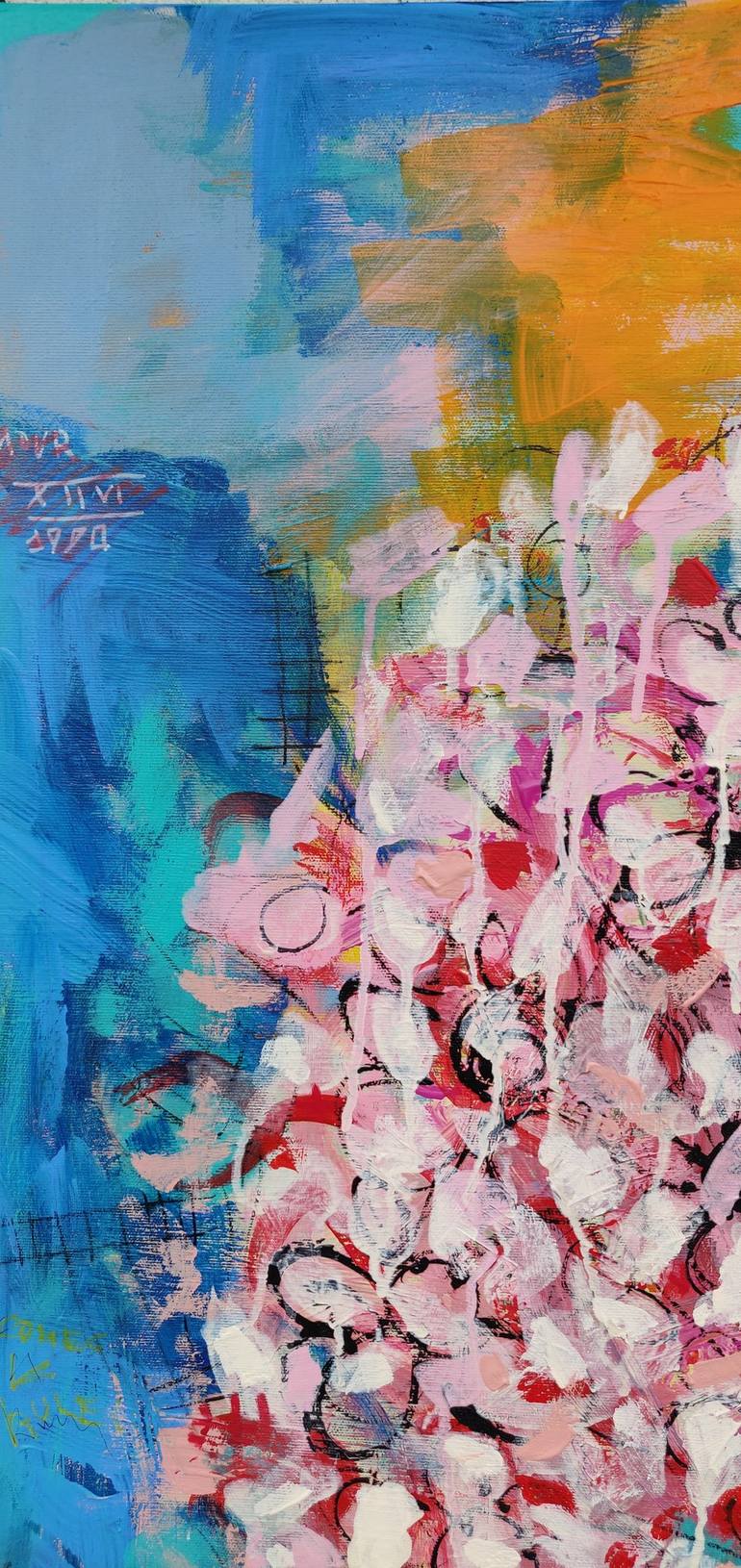 Original Abstract Expressionism Abstract Painting by Serge Berezjak