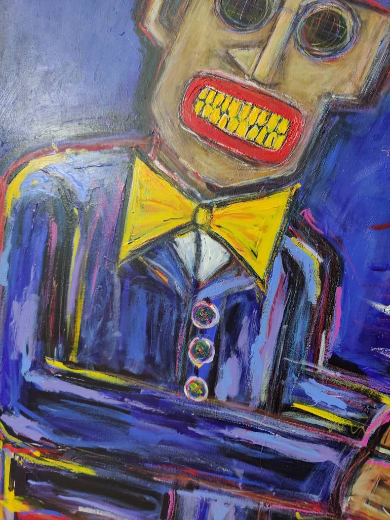 Original Abstract People Painting by Serge Bereziac