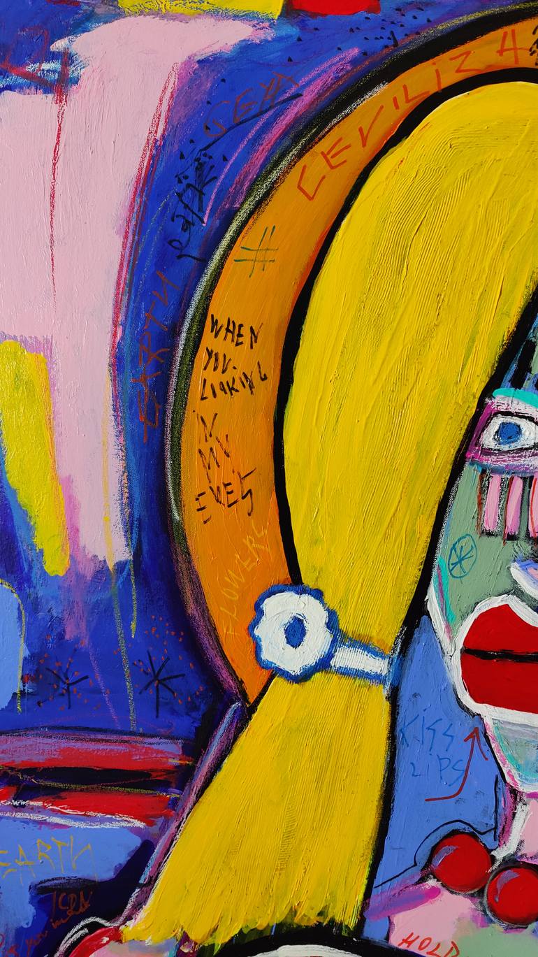 Original Abstract Women Painting by Serge Berezjak