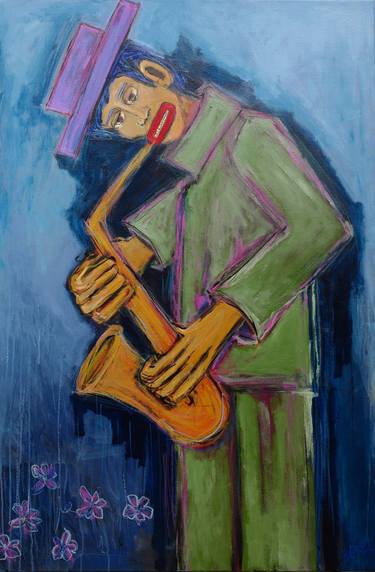 Sax player jazzman thumb