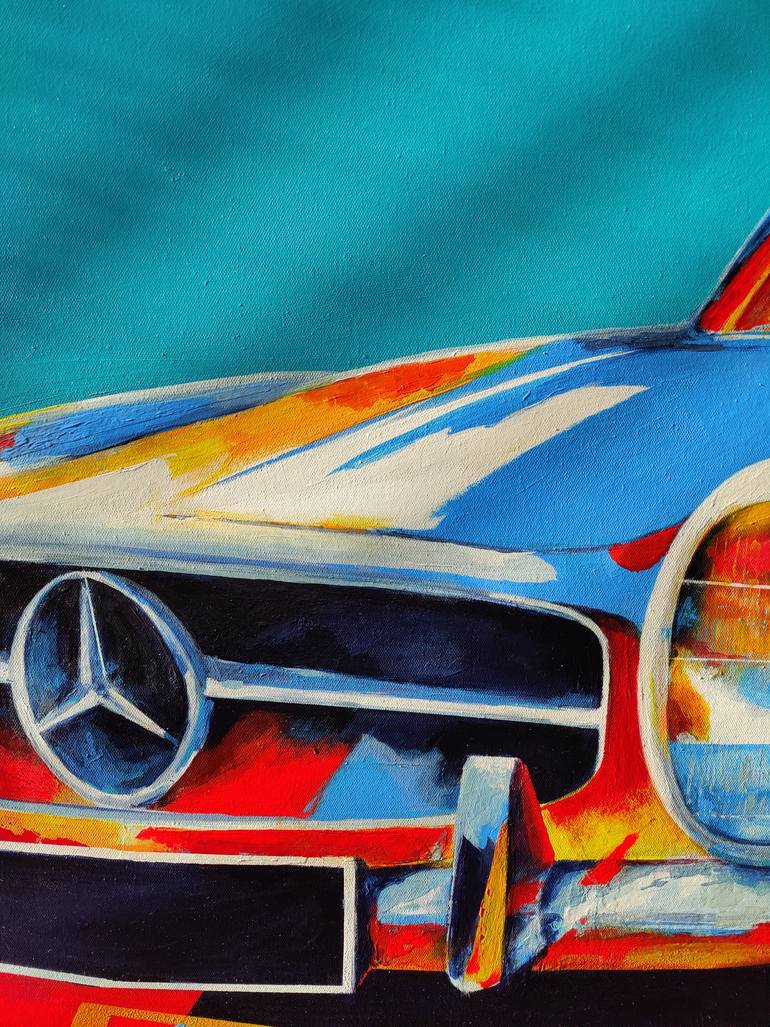 Original Geometric Car Painting by Serge Bereziac