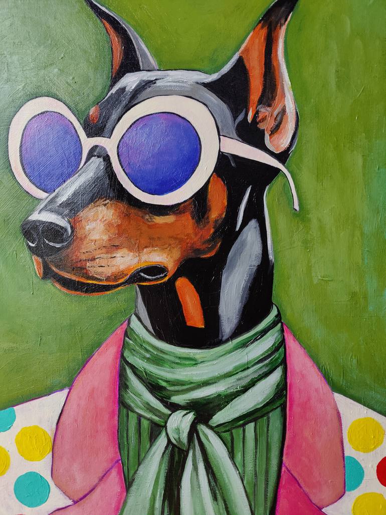 Original Abstract Animal Painting by Serge Bereziac