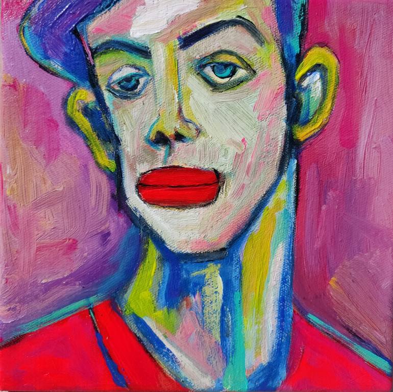 Original Abstract Expressionism People Paintings by Serge Berezjak