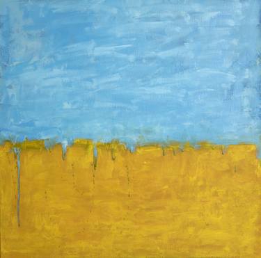 Yellow and Blue Ukrainian  Art for Freedom and Peace thumb