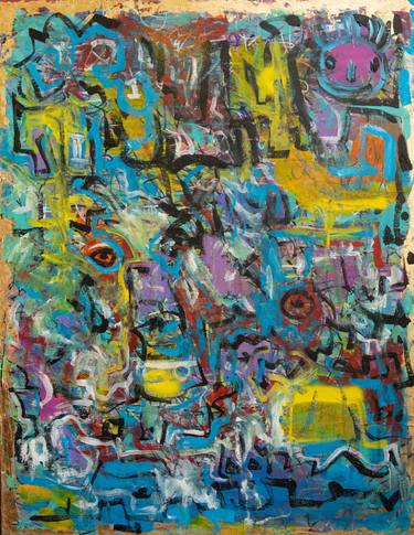 Print of Abstract Expressionism Graffiti Paintings by Serge Berezjak