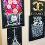 This floral still life paintings on canvas "N. 5" inspired by my admiration for Coco Chanel and her vision of forever classy and fabulous fashion. 
It comes ready to hang( sides are painted black ) Painting is fabulous and timeless, colorful texture painted using texture knife .... see more picture closer/actual look ... you will be very happy to see it in person. ( varnish applied for a final protective touch)