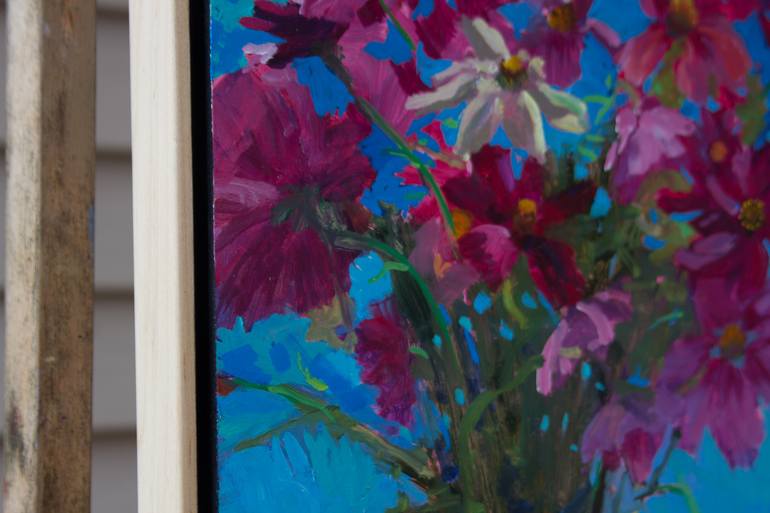 Original Impressionism Floral Painting by Janet Howard-Fatta