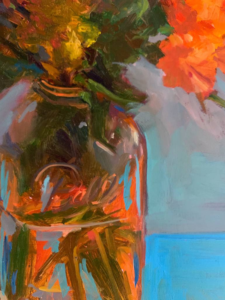 Original Realism Floral Painting by Janet Howard-Fatta