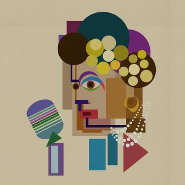 Print of Abstract Portrait Digital by Czar Catstick