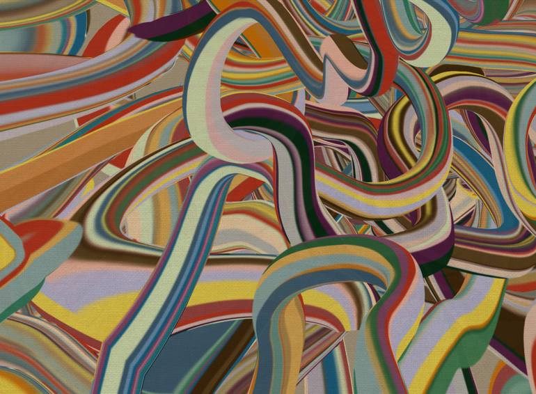 Original Art Deco Abstract Digital by Czar Catstick