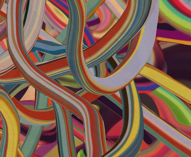 Original Art Deco Abstract Digital by Czar Catstick