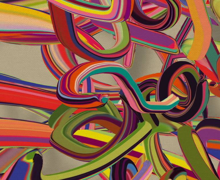 Original Art Deco Abstract Digital by Czar Catstick