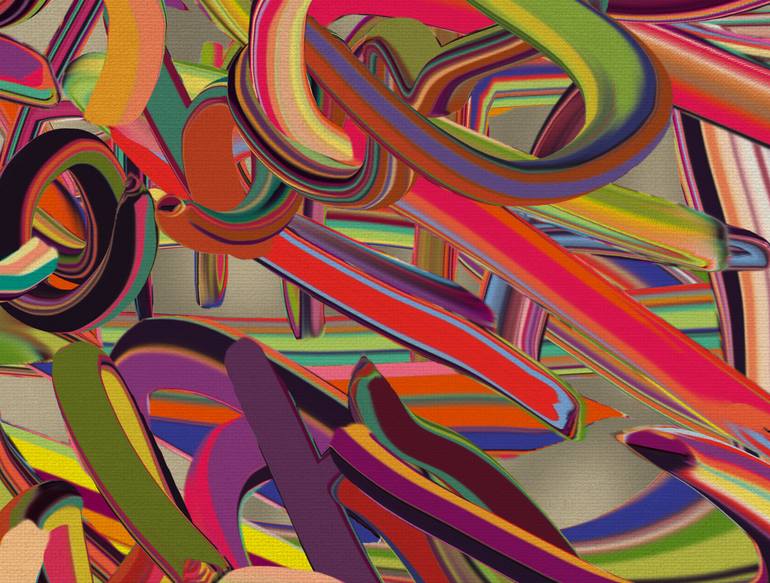 Original Art Deco Abstract Digital by Czar Catstick