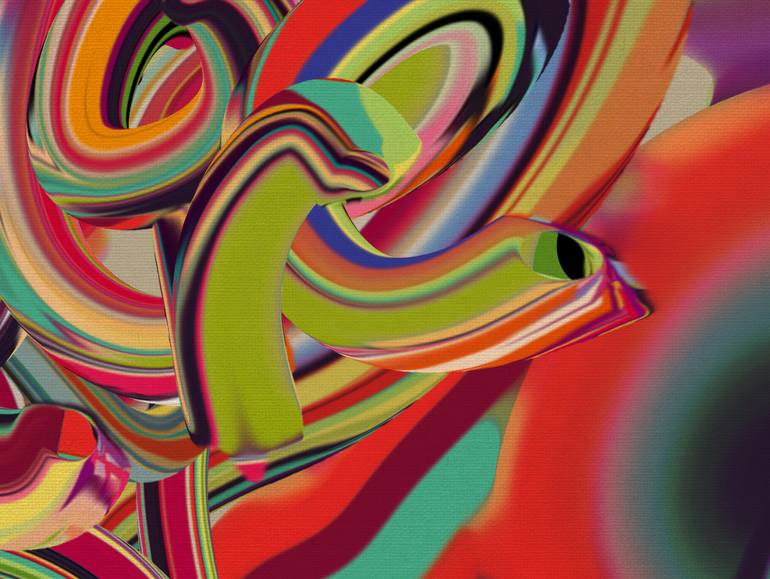 Original Abstract Expressionism Abstract Digital by Czar Catstick