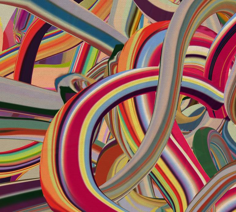 Original Art Deco Abstract Digital by Czar Catstick