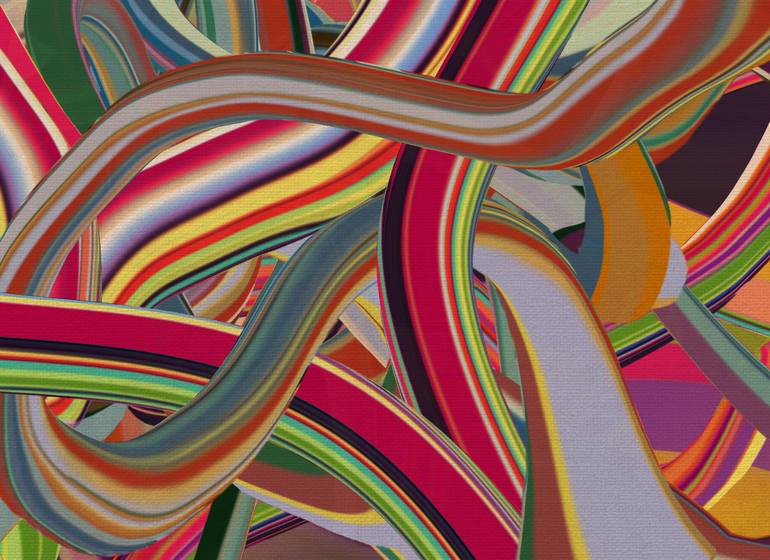 Original Art Deco Abstract Digital by Czar Catstick