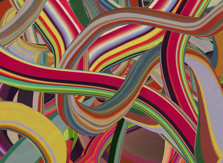 Original Art Deco Abstract Digital by Czar Catstick