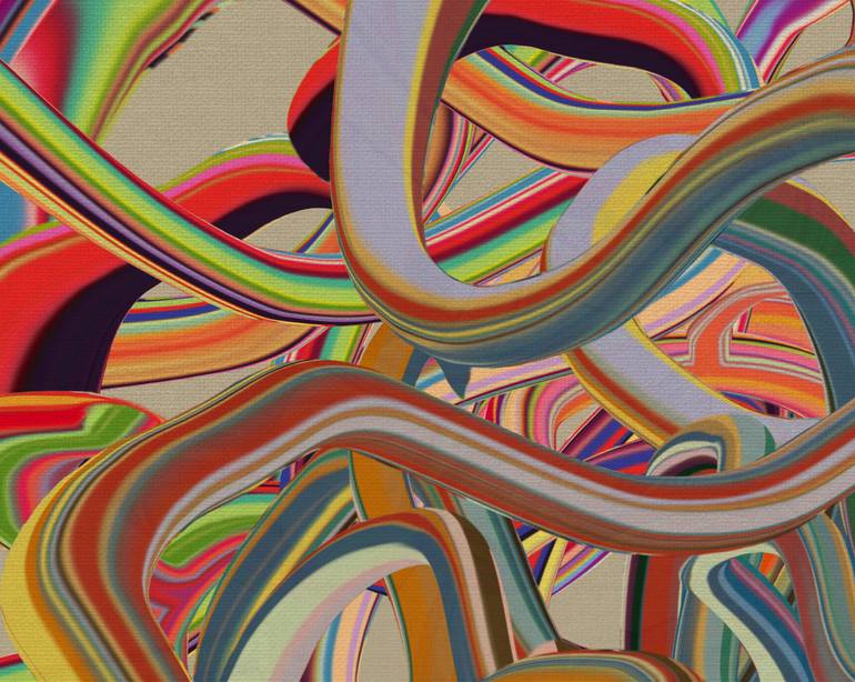 Original Art Deco Abstract Digital by Czar Catstick