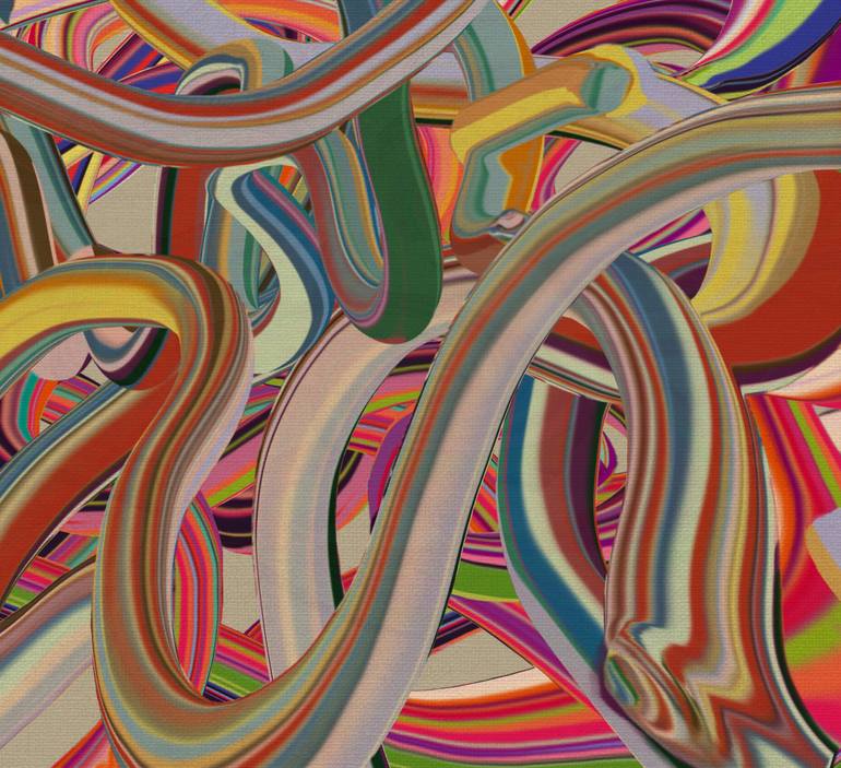 Original Art Deco Abstract Digital by Czar Catstick