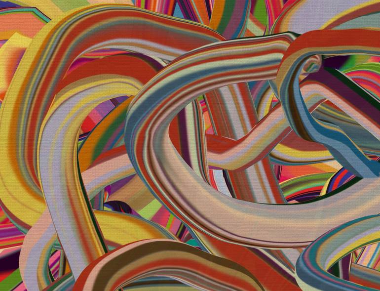 Original Art Deco Abstract Digital by Czar Catstick