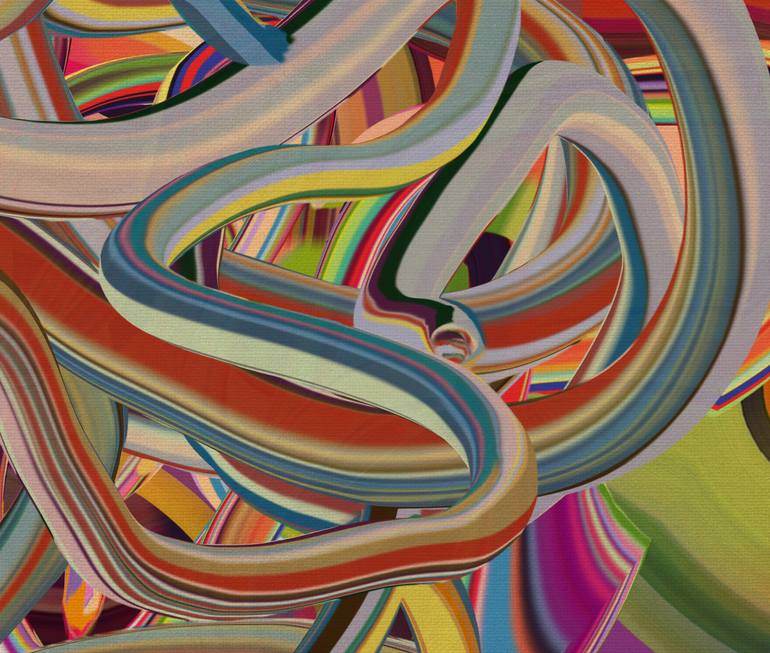 Original Art Deco Abstract Digital by Czar Catstick