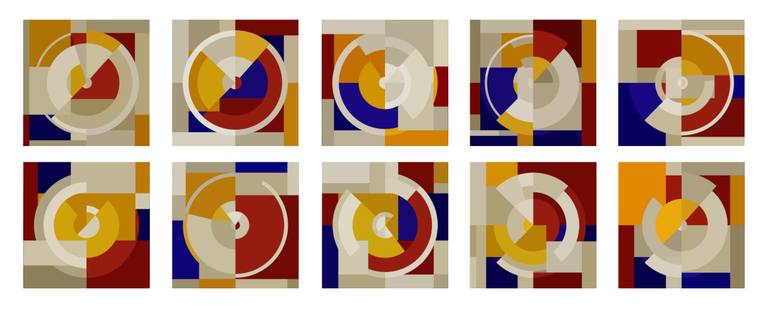 Original Abstract Geometric Digital by Czar Catstick