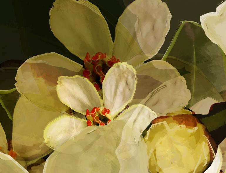 Original Pop Art Floral Digital by Czar Catstick
