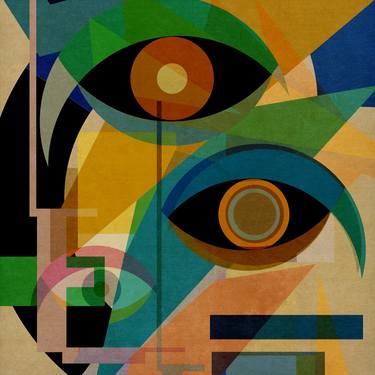 Original Art Deco Abstract Mixed Media by Czar Catstick