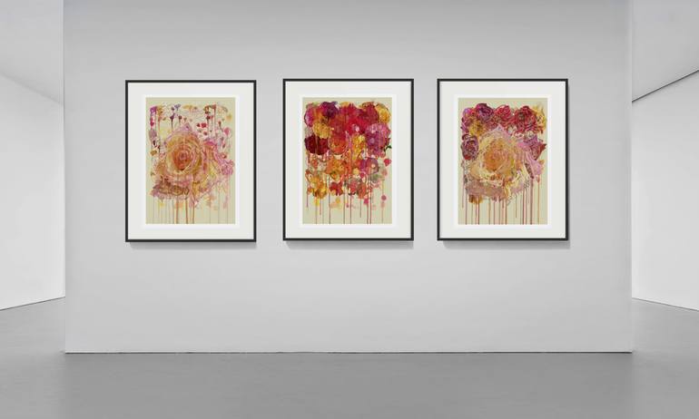 Original Abstract Expressionism Floral Digital by Czar Catstick