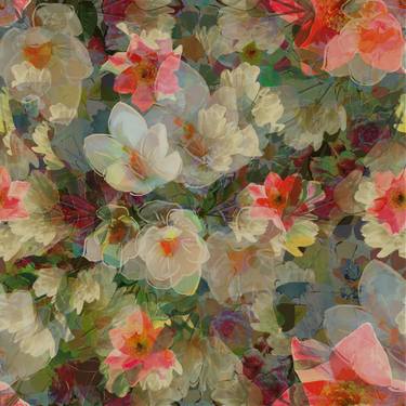 Print of Abstract Garden Digital by Czar Catstick