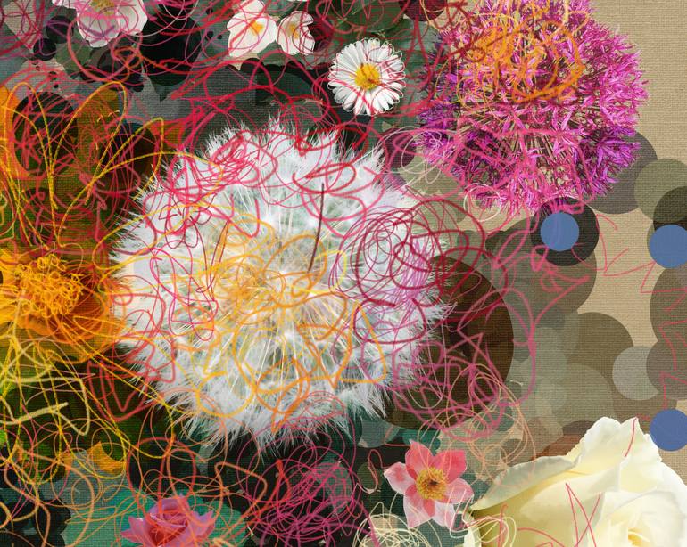 Original Abstract Expressionism Botanic Digital by Czar Catstick