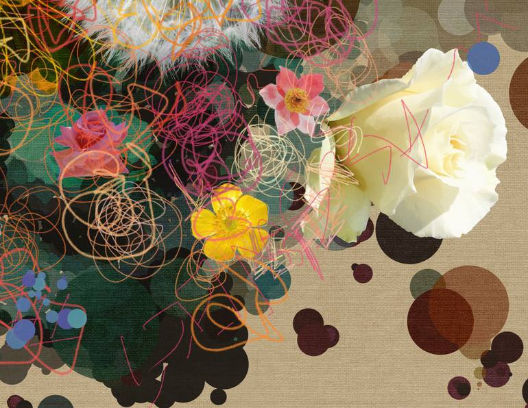 Original Abstract Expressionism Botanic Digital by Czar Catstick