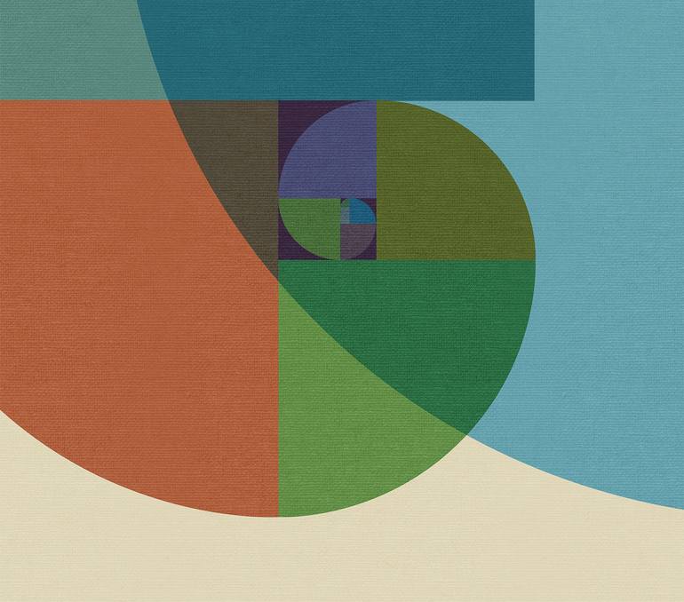 Original Abstract Geometric Mixed Media by Czar Catstick