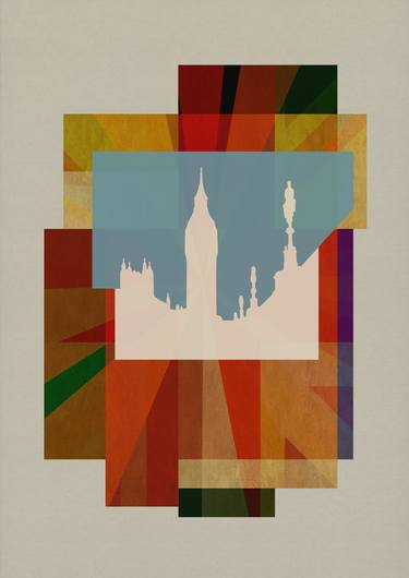 Print of Abstract Cities Printmaking by Czar Catstick