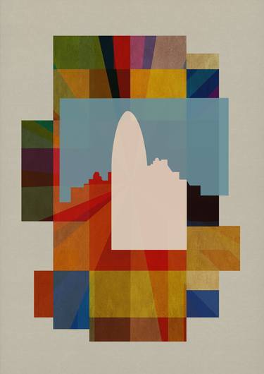 Print of Abstract Cities Printmaking by Czar Catstick