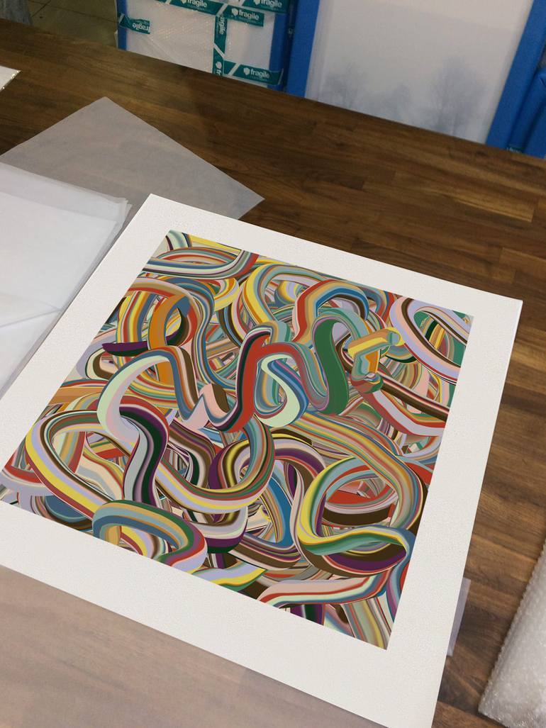 Original Art Deco Abstract Digital by Czar Catstick