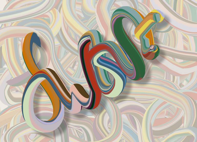 Original Art Deco Abstract Digital by Czar Catstick