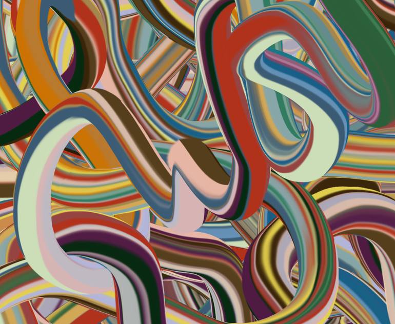 Original Art Deco Abstract Digital by Czar Catstick