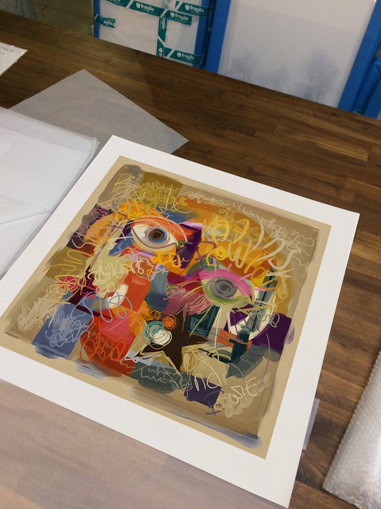 Original Abstract Expressionism Pop Culture/Celebrity Printmaking by Czar Catstick