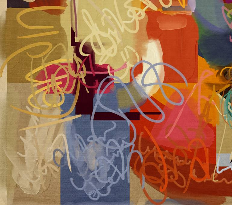 Original Abstract Expressionism Pop Culture/Celebrity Printmaking by Czar Catstick