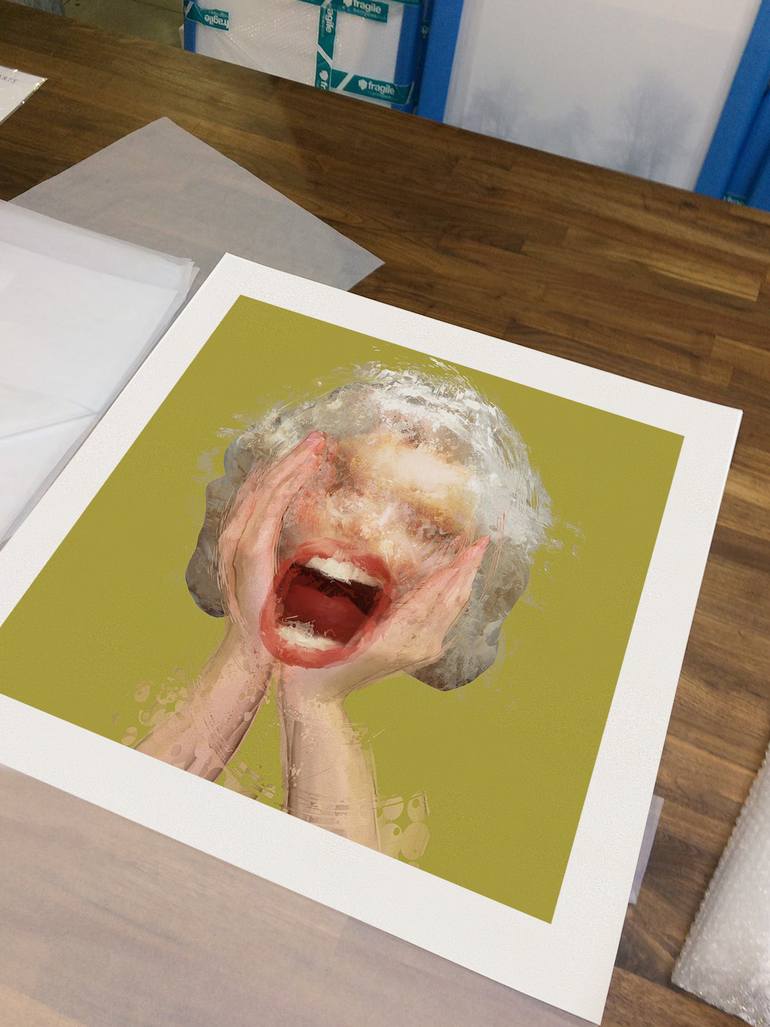 Original Abstract Expressionism Pop Culture/Celebrity Printmaking by Czar Catstick