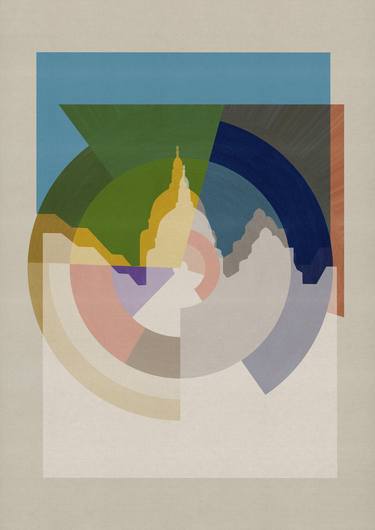 Print of Abstract Architecture Printmaking by Czar Catstick